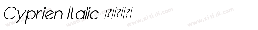 Cyprien Italic字体转换